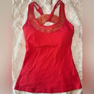 Lucy coral pink athletic sports bra workout top XS